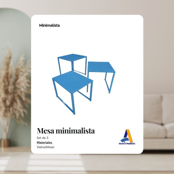 Conjunto de Mesas Minimalistas de 3 Piezas - Imagen 2