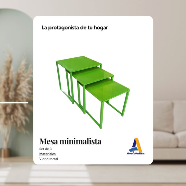 Conjunto de Mesas Minimalistas de 3 Piezas